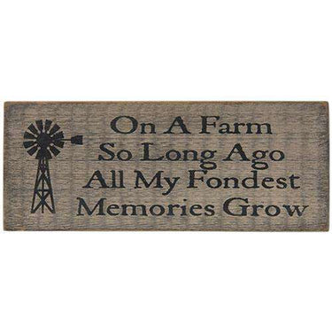On a Farm So Long Ago Sign, White, 7